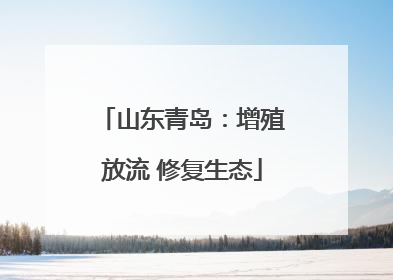 山东青岛：增殖放流 修复生态