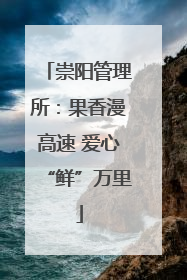 崇阳管理所：果香漫高速 爱心“鲜”万里