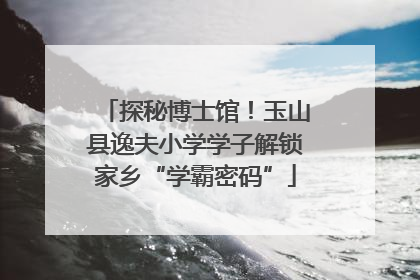 探秘博士馆！玉山县逸夫小学学子解锁家乡“学霸密码”