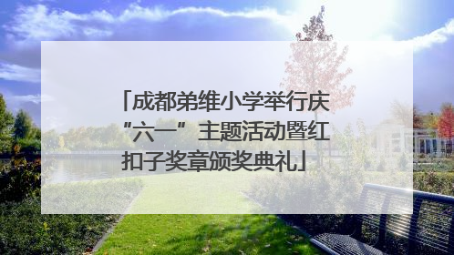 成都弟维小学举行庆“六一”主题活动暨红扣子奖章颁奖典礼