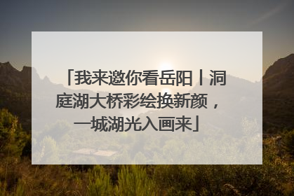 我来邀你看岳阳丨洞庭湖大桥彩绘换新颜，一城湖光入画来
