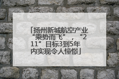 扬州新城航空产业“乘势而飞”，“211”目标3到5年内实现令人憧憬