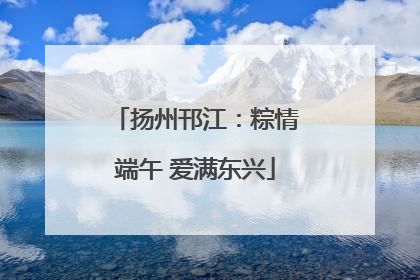 扬州邗江：粽情端午 爱满东兴