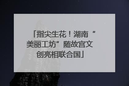 指尖生花！湖南“美丽工坊”随故宫文创亮相联合国