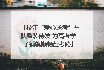 枝江“爱心送考”车队整装待发 为高考学子铺就顺畅赴考路