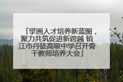 擘画人才培养新蓝图，聚力共筑促进新跨越 镇江市丹徒高级中学召开骨干教师培养大会