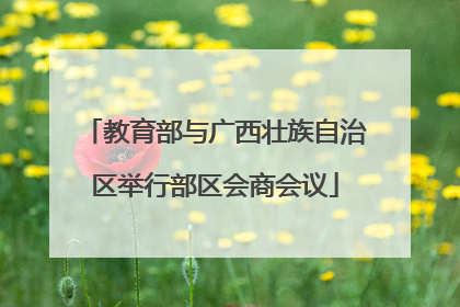 教育部与广西壮族自治区举行部区会商会议