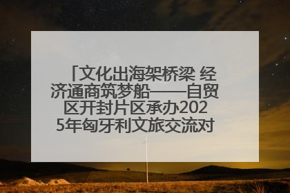 文化出海架桥梁 经济通商筑梦船——自贸区开封片区承办2025年匈牙利文旅交流对接活动专场