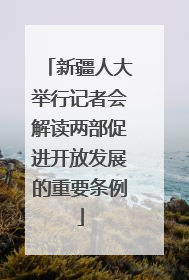 新疆人大举行记者会解读两部促进开放发展的重要条例