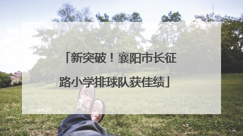 新突破！襄阳市长征路小学排球队获佳绩