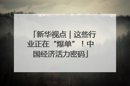 新华视点｜这些行业正在“爆单”！中国经济活力密码