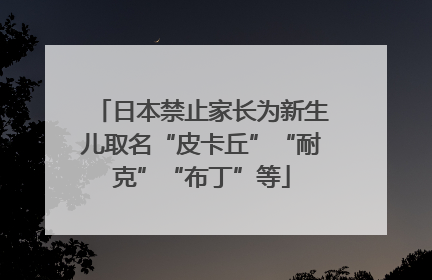 日本禁止家长为新生儿取名“皮卡丘”“耐克”“布丁”等