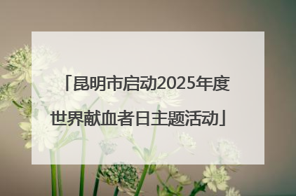 昆明市启动2025年度世界献血者日主题活动