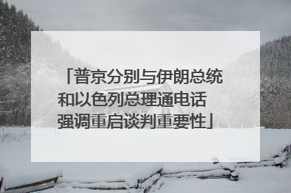 普京分别与伊朗总统和以色列总理通电话 强调重启谈判重要性