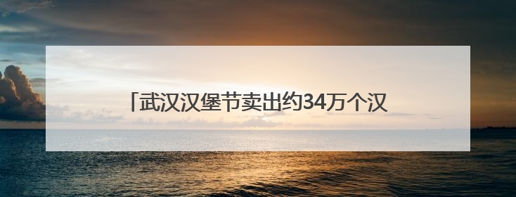 武汉汉堡节卖出约34万个汉堡，车流量创下商场纪录，周边店铺业绩提升至少30%