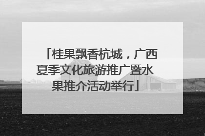 桂果飘香杭城，广西夏季文化旅游推广暨水果推介活动举行