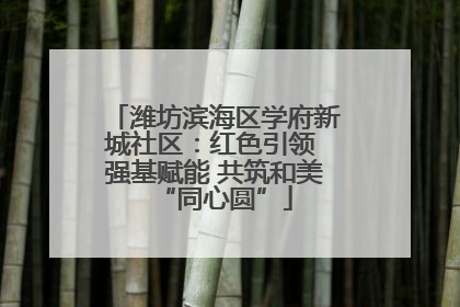 潍坊滨海区学府新城社区：红色引领 强基赋能 共筑和美“同心圆”
