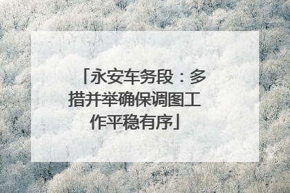 永安车务段：多措并举确保调图工作平稳有序