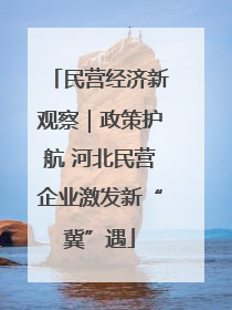 民营经济新观察｜政策护航 河北民营企业激发新“冀”遇