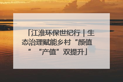 江淮环保世纪行｜生态治理赋能乡村“颜值”“产值”双提升