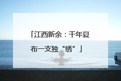 江西新余：千年夏布一支独“绣”