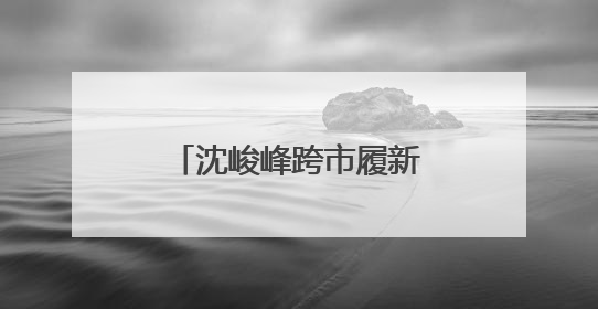 沈峻峰跨市履新徐州市代理市长