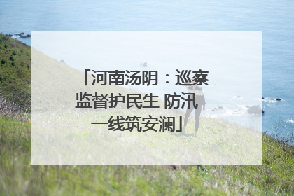 河南汤阴：巡察监督护民生 防汛一线筑安澜