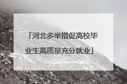 河北多举措促高校毕业生高质量充分就业