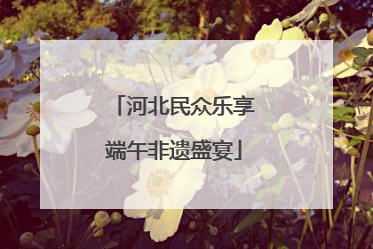 河北民众乐享端午非遗盛宴