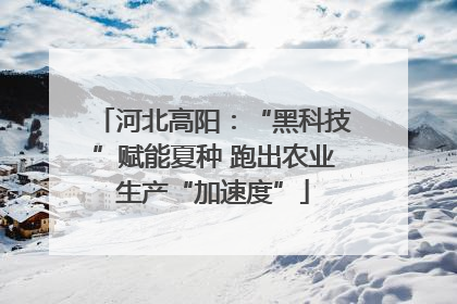 河北高阳：“黑科技”赋能夏种 跑出农业生产“加速度”