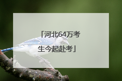 河北64万考生今起赴考