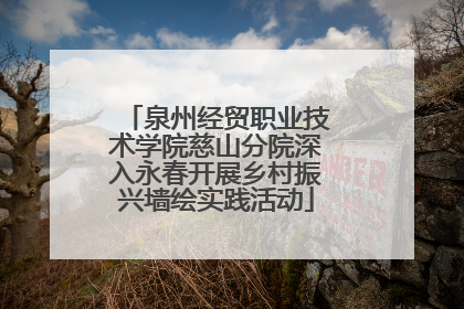 泉州经贸职业技术学院慈山分院深入永春开展乡村振兴墙绘实践活动