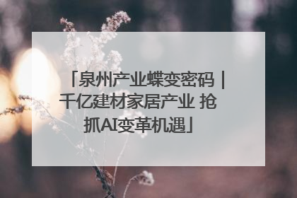 泉州产业蝶变密码｜千亿建材家居产业 抢抓AI变革机遇