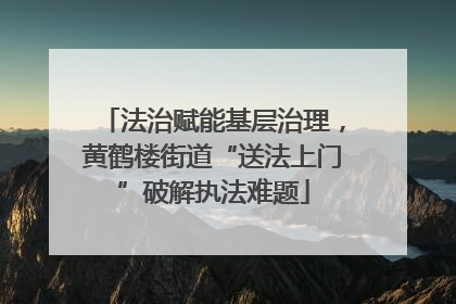 法治赋能基层治理，黄鹤楼街道“送法上门”破解执法难题