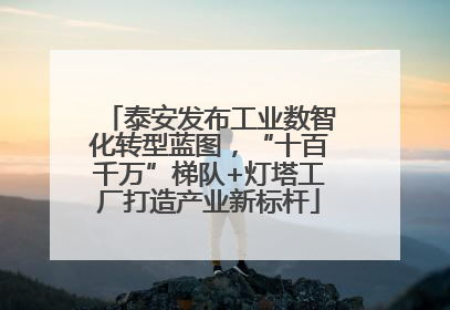 泰安发布工业数智化转型蓝图，“十百千万”梯队+灯塔工厂打造产业新标杆