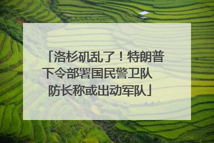 洛杉矶乱了！特朗普下令部署国民警卫队 防长称或出动军队