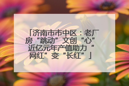 济南市市中区：老厂房“跳动”文创“心” 近亿元年产值助力“网红”变“长红”
