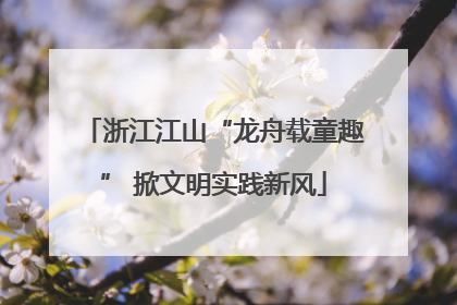 浙江江山“龙舟载童趣” 掀文明实践新风