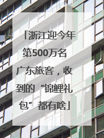 浙江迎今年第500万名广东旅客，收到的“锦鲤礼包”都有啥