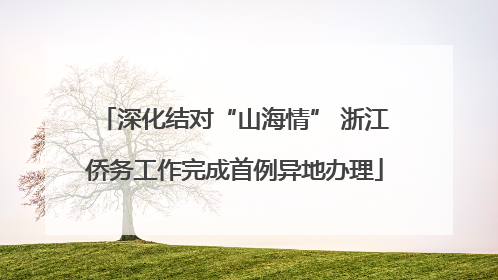 深化结对“山海情” 浙江侨务工作完成首例异地办理