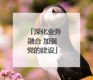 深化业务融合 加强党的建设