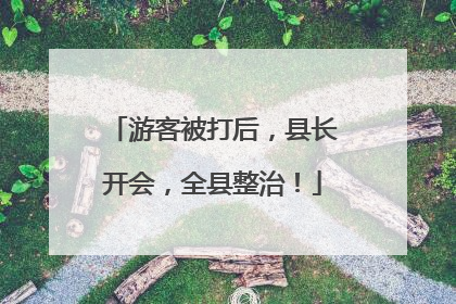 游客被打后，县长开会，全县整治！