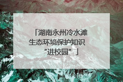 湖南永州冷水滩生态环境保护知识“进校园”