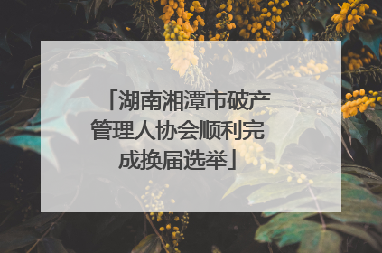 湖南湘潭市破产管理人协会顺利完成换届选举