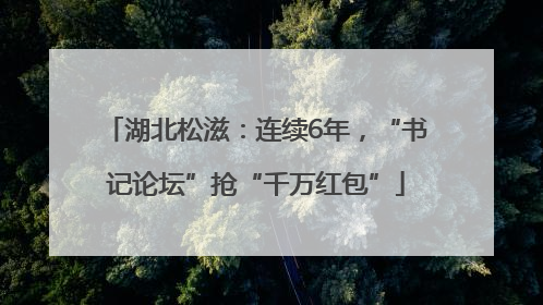 湖北松滋：连续6年，“书记论坛”抢“千万红包”