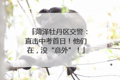 菏泽牡丹区交警：直击中考首日！他们在，没“意外”！