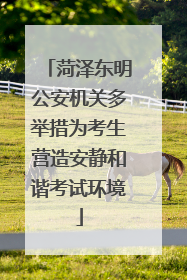 菏泽东明公安机关多举措为考生营造安静和谐考试环境