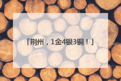 荆州，1金4银3铜！