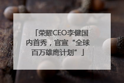 荣耀CEO李健国内首秀，官宣“全球百万雄鹰计划”