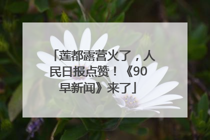 莲都露营火了，人民日报点赞！《90早新闻》来了